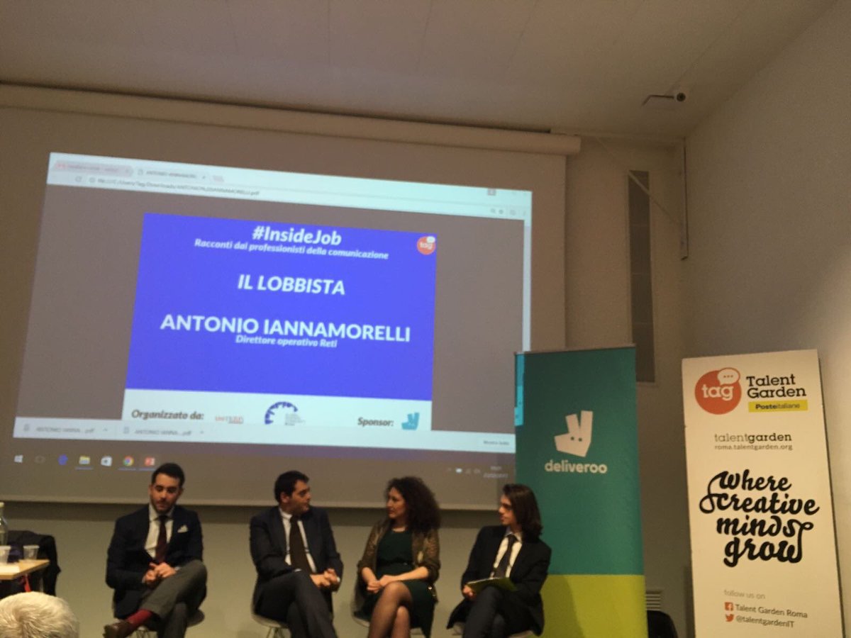 Bellissima serata con i ragazzi di <a href="/UniFERPI/">UniFERPI</a> e <a href="/GSRomeHub/">Global Shapers Rome</a> a <a href="/TalentGardenit/">Talent Garden Italy</a> a parlare di #lobby ! Grazie e complimenti!