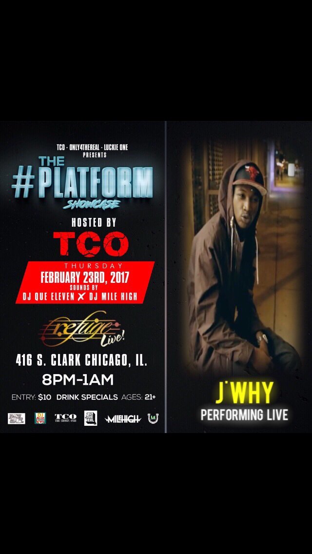 Mackgod__'s tweet photo. Catch me TOMORROW !!!! Preforming on #ThePlatformShowcase @ Refuge Live 416 S. Clark Chicago IL,
Hosted by @TCOWorld
@djmilehigh
💯🔥 https://t.co/8coKNxBjtP