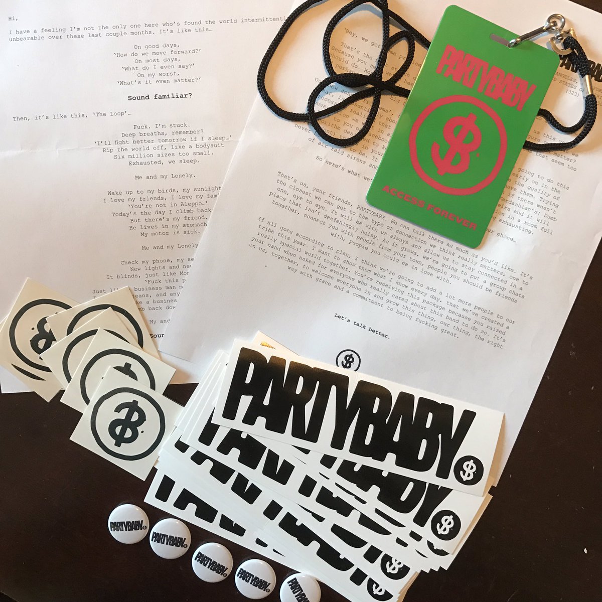 Just got the most amazing package from @partybabylives 🙌🏼❤🎉 #amazingmessage #musicconnects #partybaby