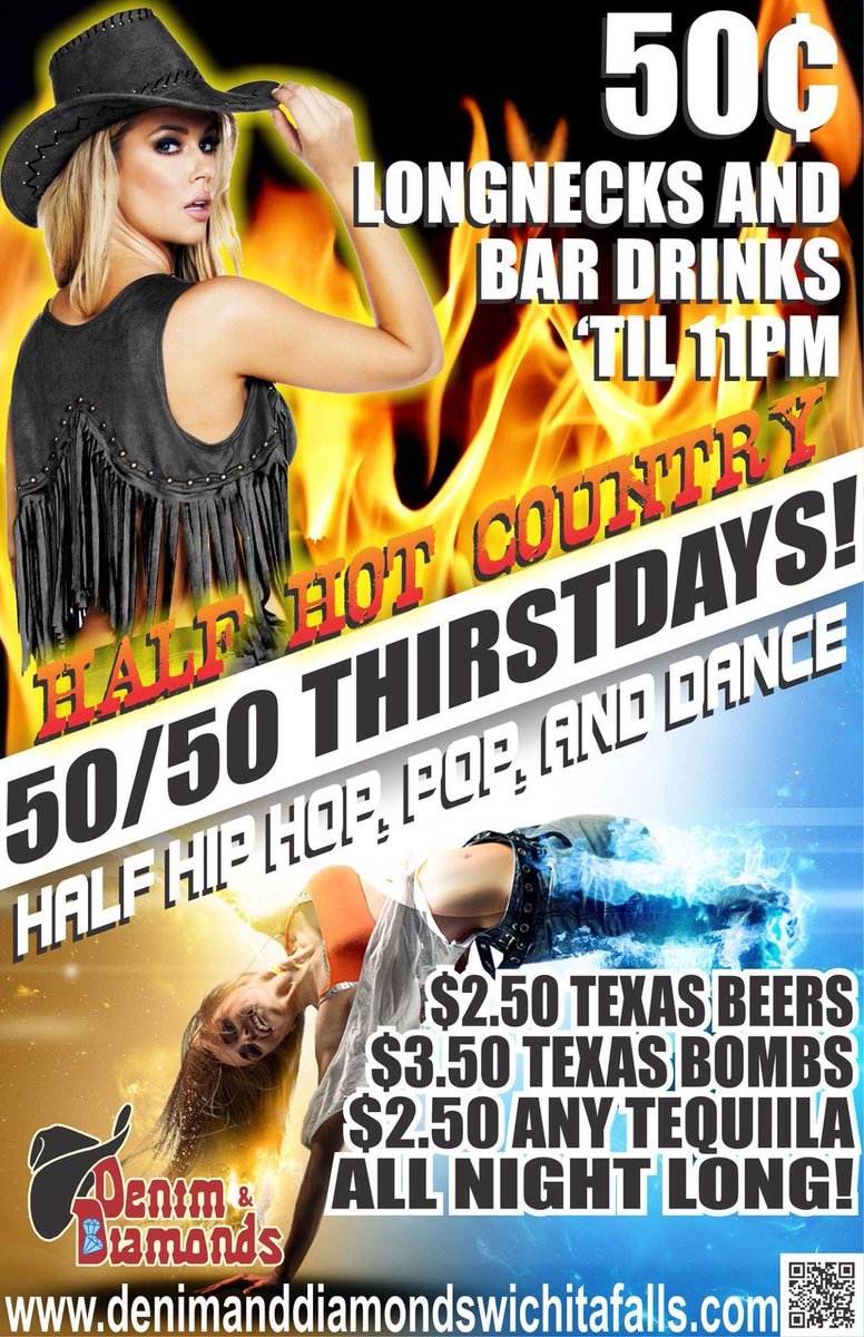 DDWichitaFalls's tweet image. 50cent lngnecks&amp;amp;bar until 11 plus  $2.50 Texas Beer/Spirits, $3.50 Texas Bombs,&amp;amp;$2.50 any Tequila all night long! #dndwf #msu #Fallstown