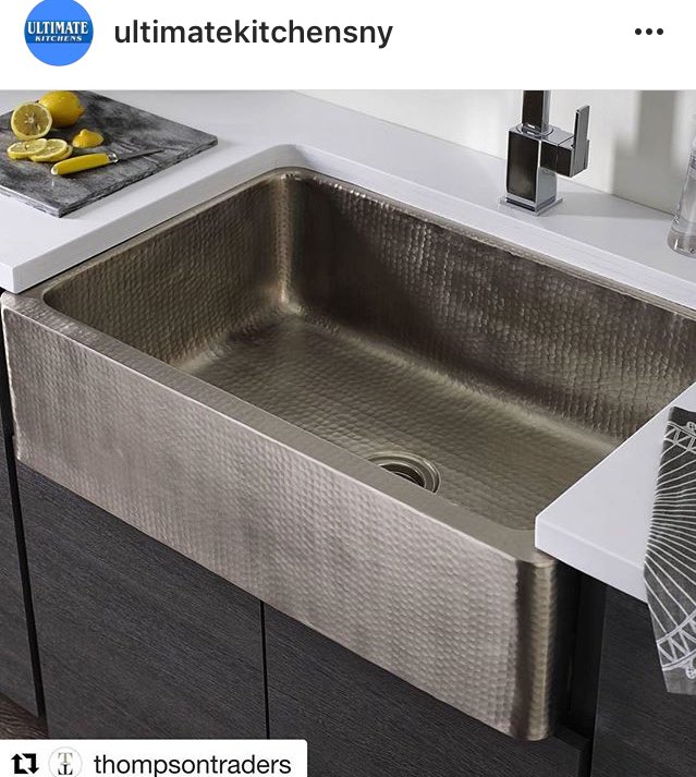 We envision a kitchen design around this beautiful stainless sink...their coppersmiths' mastery of hand-hammering and finishing techniques👍🏻