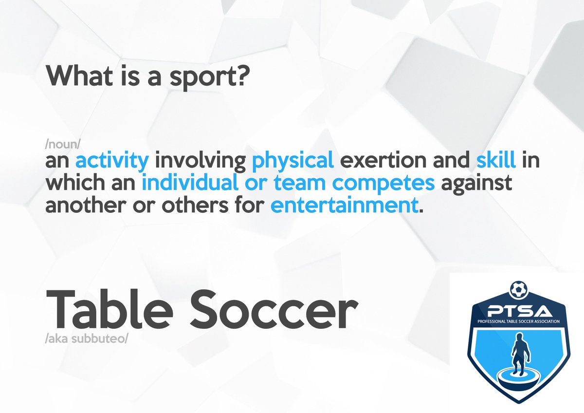 ProTableSoccer's tweet image. What is a Sport? 

#Subbuteo #TableSoccer #Football #Sport