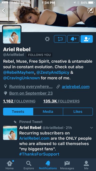 We just got a follow back from the gorgeous @ArielRebel omg 😍❤SHES STUNNING! ❤ https://t.co/PaBFaWkr<a class="tags" href="/tag/arielrebel">@arielrebel</a><a href="/tag/mycrush"class="tags"><span>#mycrush</span></a>