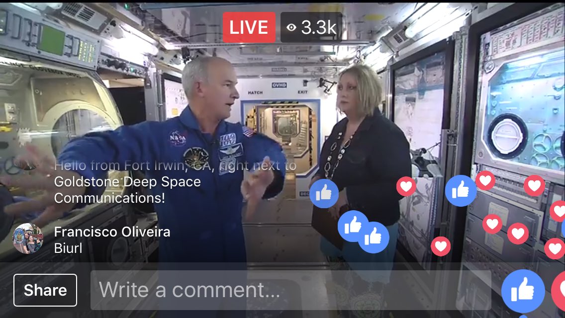 We're live with <a href="/Astro_Jeff/">Jeff Williams</a> learning how #NASA astronauts train for <a href="/ISS_Research/">ISS_Research</a>. Watch here: go.nasa.gov/1nrYYwc