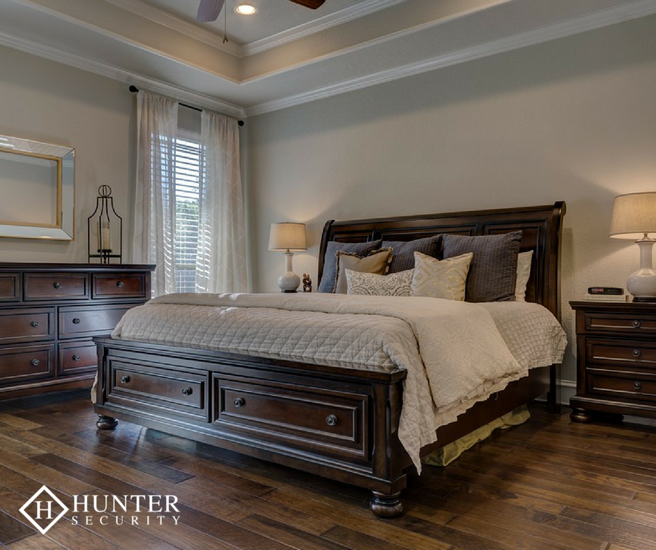 Hunter_Security's tweet photo. The master bedroom is generally the first targeted room in a burglary. You work hard for what's yours. Protect it! #HunterSecurity https://t.co/svX0BI2U6F