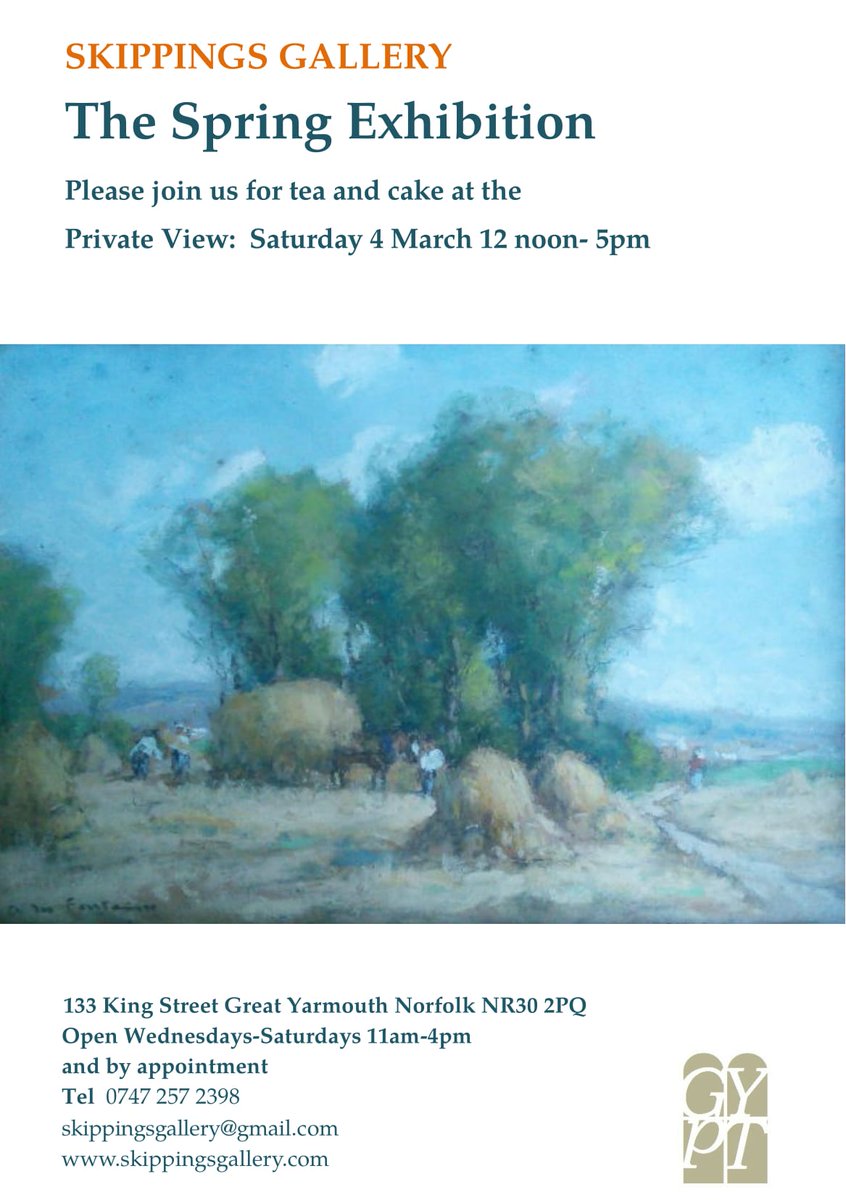 Skippings Fine Arts (@skippingsart) on Twitter photo Spring Private View <a href="/skippingsart/">Skippings Fine Arts</a> next week Sat 4 March, 12 noon - 5pm! All welcome. Spring Private View <a href="/skippingsart/">Skippings Fine Arts</a> next week Sat 4 March, 12 noon - 5pm! All welcome.