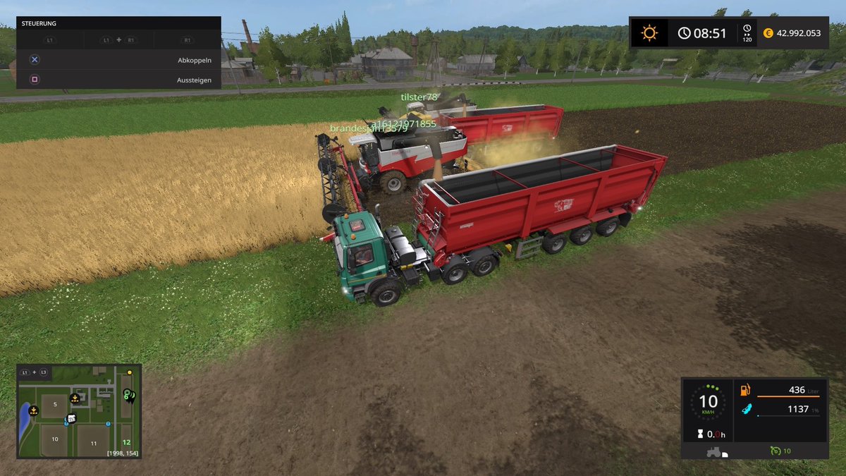 Weizen ernten mit Freunde