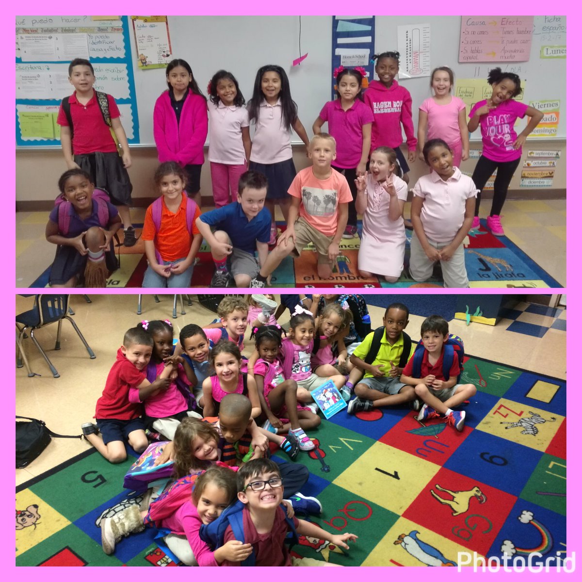 MrsALemus's tweet photo. Our #HagenDual representatives wearing #ColorRosado 💕4 #PinkShirtDay & #MakeNice Thank you DL!!! @HagenRoad #HagenDual @pbcsd @EsolPbc https://t.co/SWG4Pv6T1c