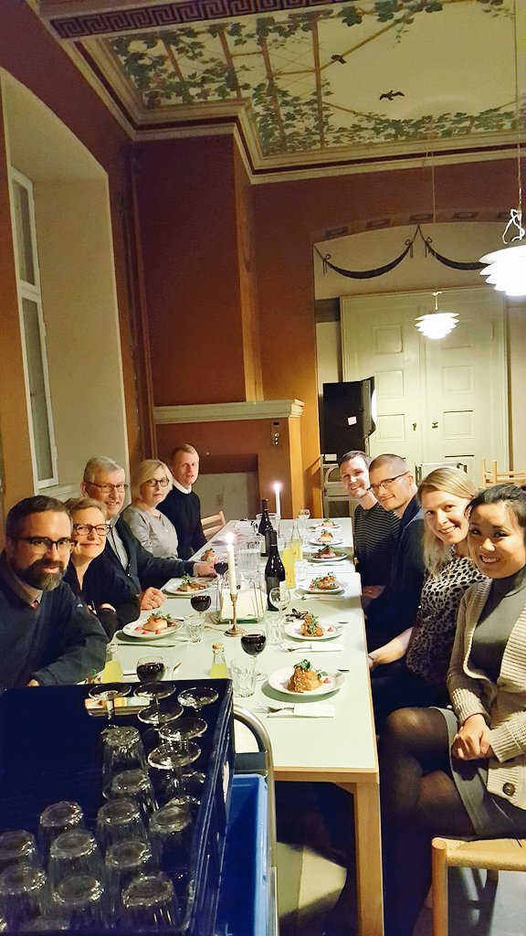 Henderson_MPH's tweet photo. An amazing farewell dinner! Thank you so much to all of the gracious Danish hosts for making MPH feel so welcome! #MPHtoDenmark https://t.co/yNcTtASACL
