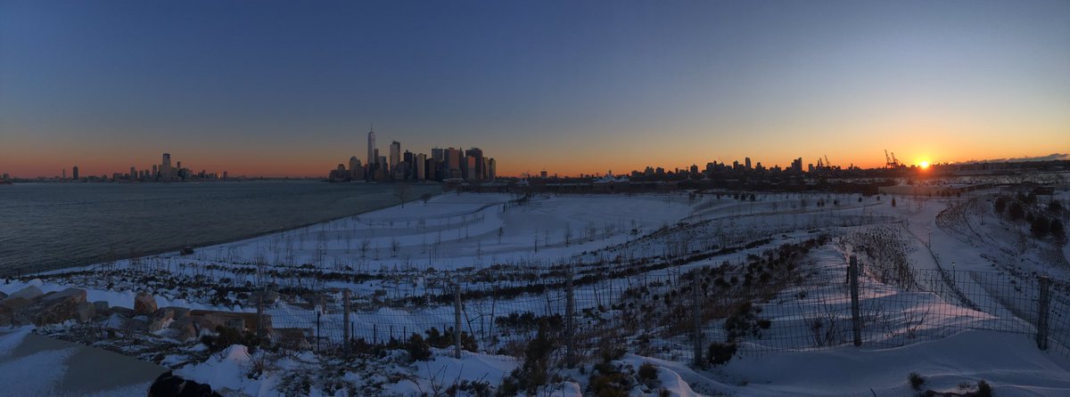 Gov_Island's tweet photo. #TBT Sunrise from #OutlookHill after this month's blizzard. Now the snow has melted &amp; it feels like Spring! GI opens 65 days from tomorrow https://t.co/vdkugg9h1m
