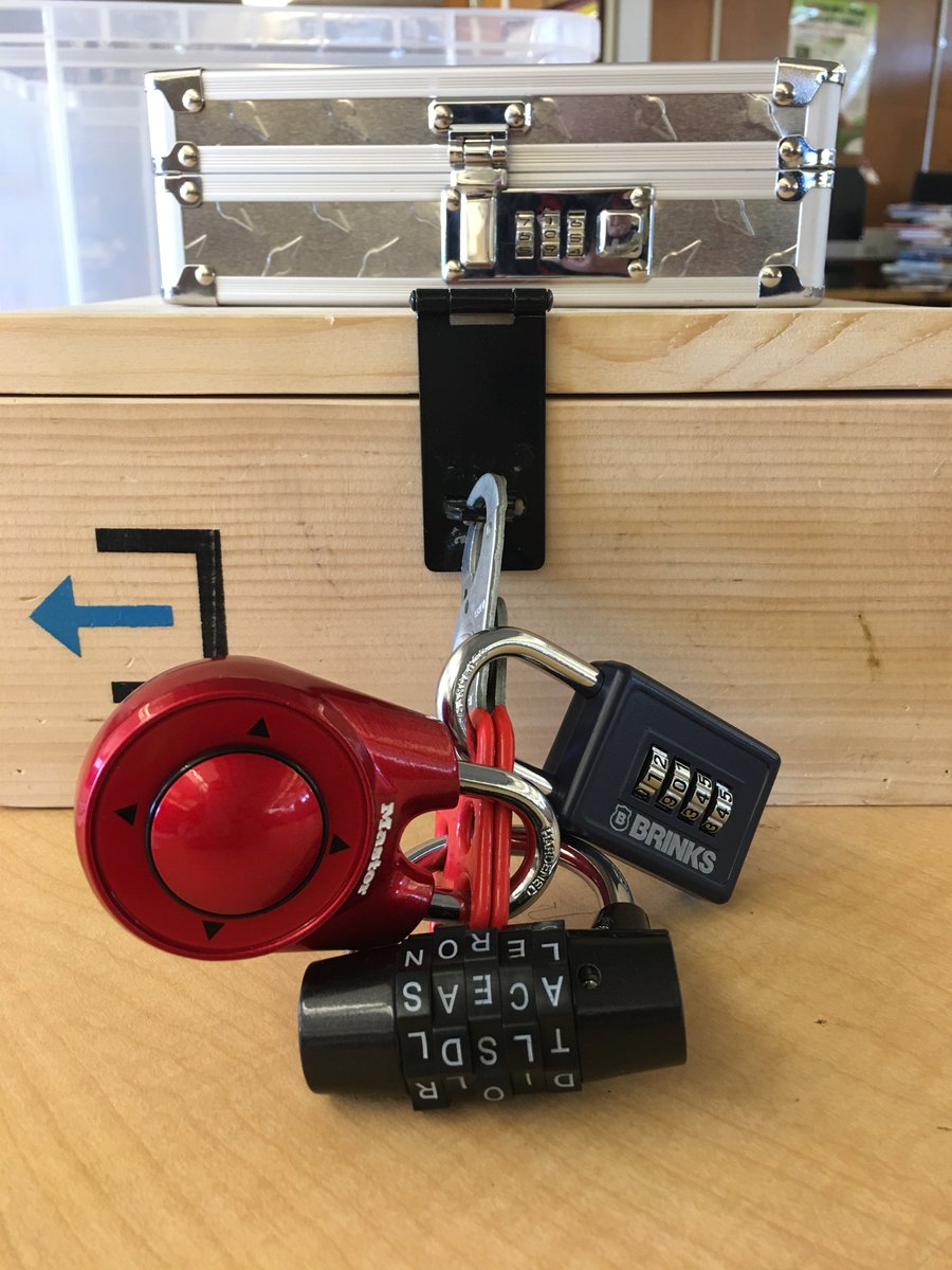 infosleuth78's tweet photo. Finishing up the final touches for tomorrow’s Breakout. Are you up to the challenge?!?! #breakoutedu #sequoia_eagles #sequoiaren https://t.co/qG0gRTBfRQ