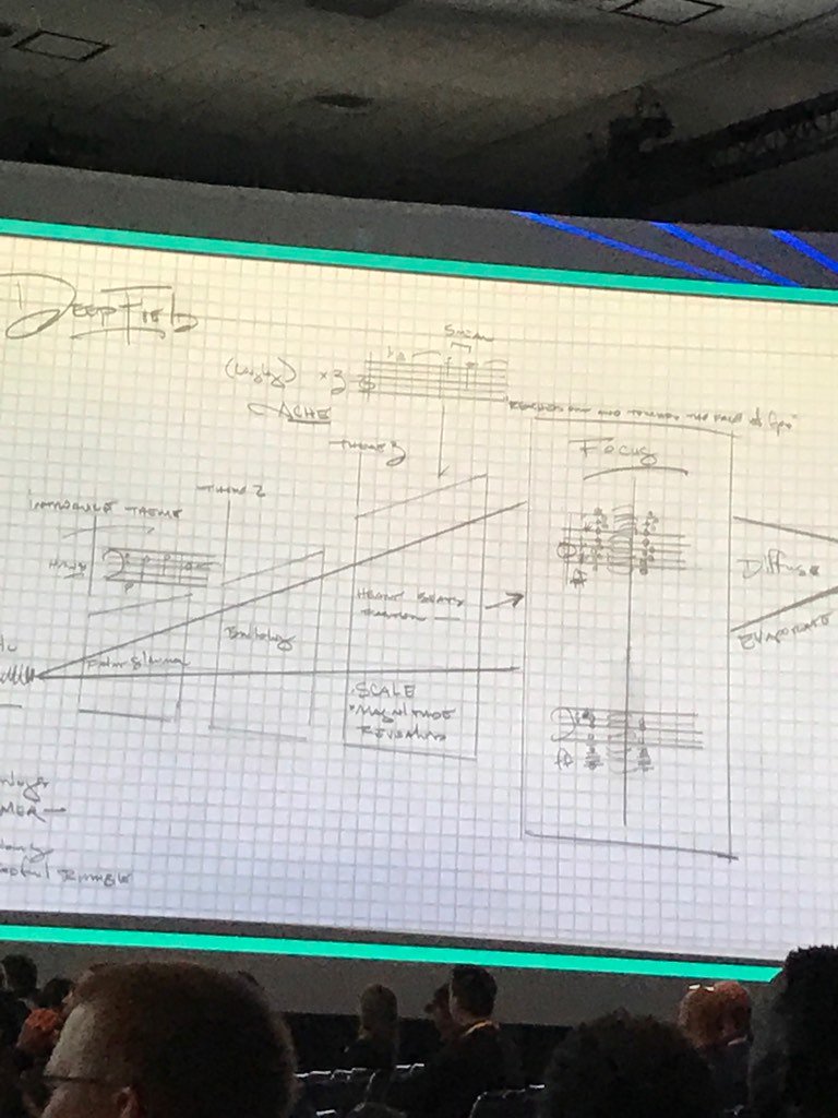 MCooke2013's tweet image. Eric Whitacre reminisced aboutHans Zimmer &quot;why go with your 5th bad idea when you can go with your 1st&quot; #ibmconnect