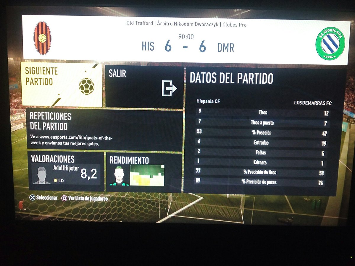 <a href="/HispaniaCF/">Hispania CF</a> @LOSDEMARRASCF nos vamos al tie-break?