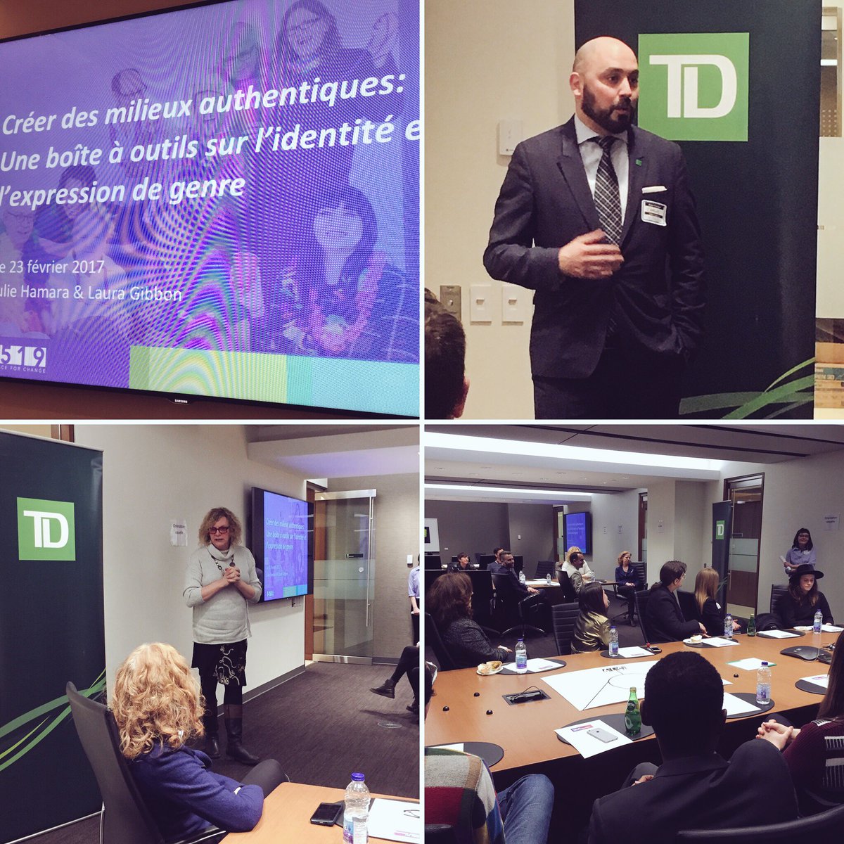 CarlosAGodoyL's tweet photo. Merci @MichelleBlanc @The519 @PrideatWorkCAN, atelier "Créer des milieux authentiques" est tellement important #ToujoursFiers #LGBTQ #trans https://t.co/TjXyXa2qkj