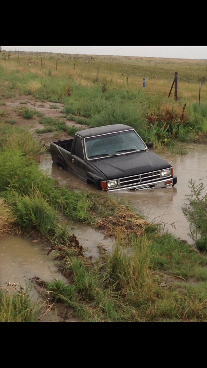 BryceThomas17's tweet photo. #NeverForget when @gumbruns thought the Toyota could make it through a pond https://t.co/72WUmOwJTq