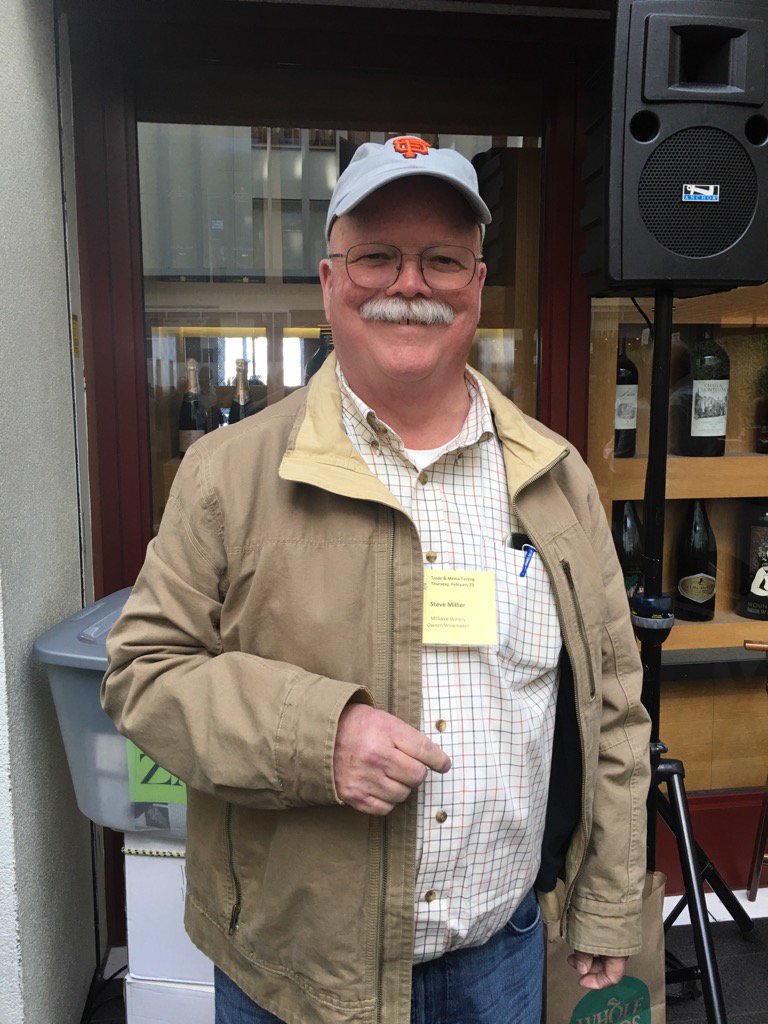 winecountrygeo's tweet photo. Steve Milliaire of @MilliaireWinery at #zinex tasting #organic #Clockspring https://t.co/Q7SAvpO3aC
