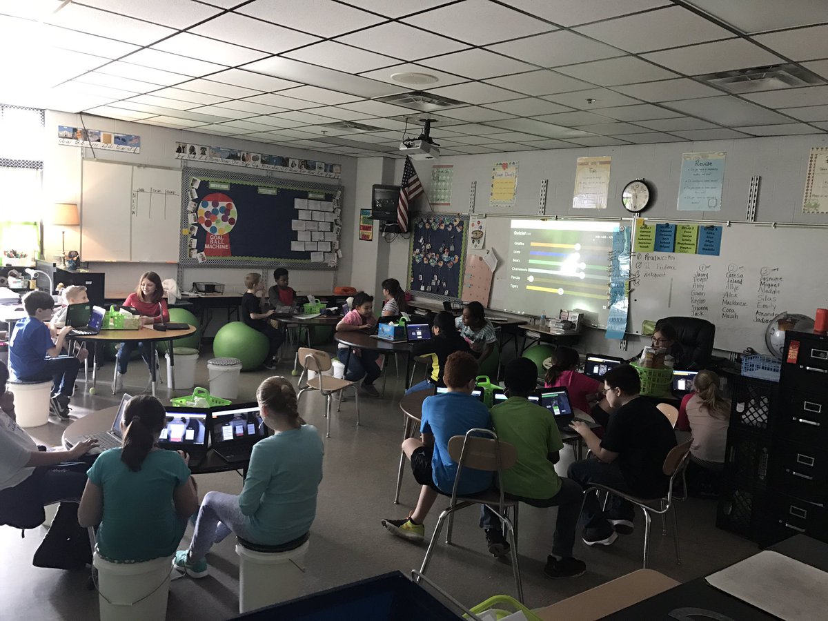 Favorite time of the day! Quizlet live multiplication review. #scschat  #DLDay #BBEBulldogs