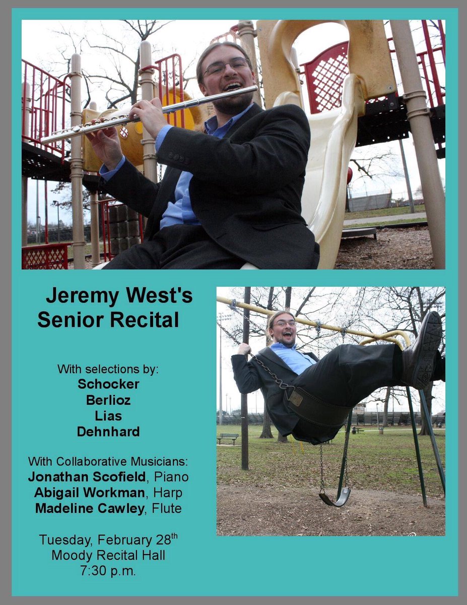 Don't forget about our brother Jeremy's senior recital on Tuesday! #oasaaslls #seniorrecital