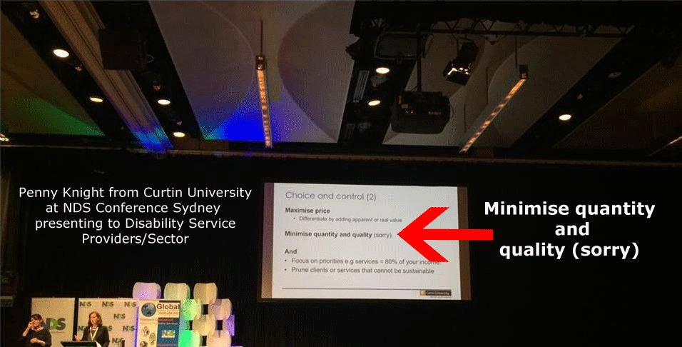 juliepianto's tweet photo. NDS NSW Conf presentation to #disability sector 😱 pls give context @pennyAknight @davidmnds @NDS_Disability https://t.co/26hLYl2ynD