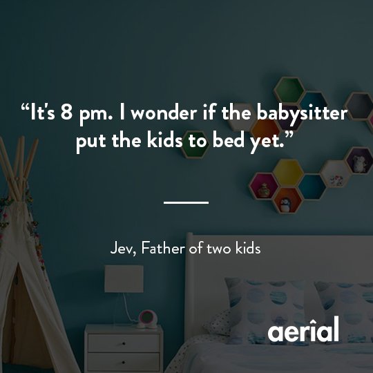 AerialHome's tweet photo. Wondering if your kids were put to bed yet? Find out with Jev: https://t.co/boTY2mRt2U

#homeautomation #smarthome #homesecurity #iot https://t.co/n6xNN4fwkN