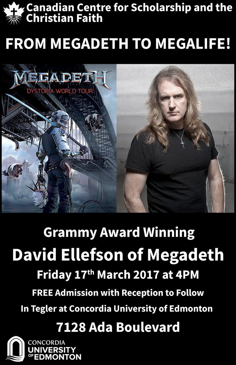 CanCSCF's tweet image. We are super excited to present our new special event featuring Dave Ellefson of Megadeth!