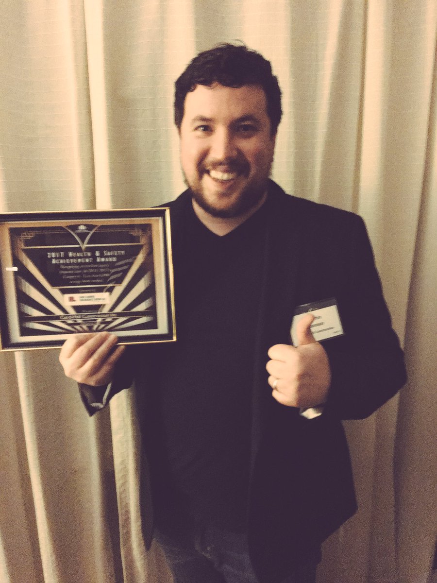 Caird_Hall's tweet photo. Thanks to HHCA for the safety award this evening. Excellent evening! 🍾#HamOnt #MastersInsurance https://t.co/o7FwNyEt6w