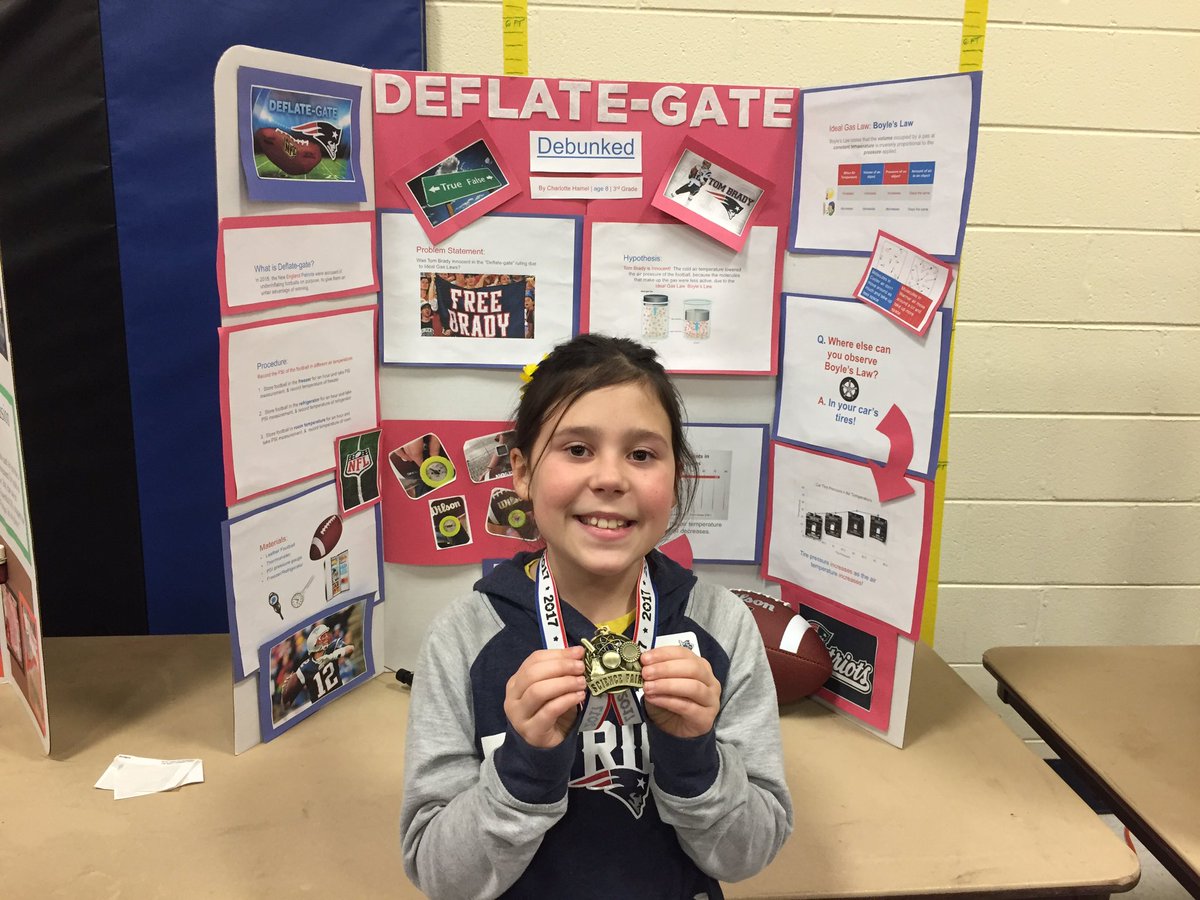 #DeflateGate debunked tonight by my 3rd grader with her science fair project! #gopats <a href="/Patriots/">New England Patriots</a> <a href="/NFL/">NFL</a>