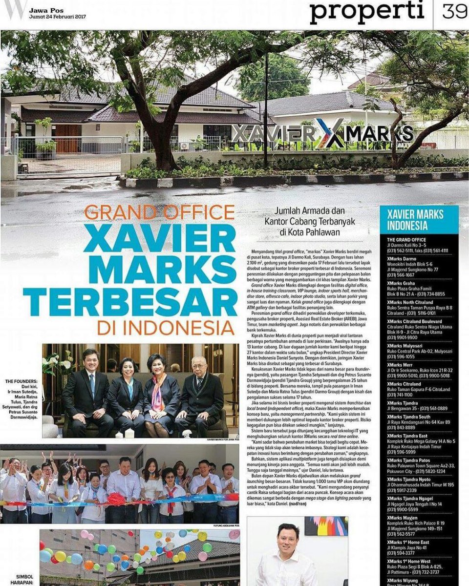 xmarksdarmo's tweet photo. JOIN US & BE OFFICE OWNER!
CP :
X Marks Darmo 031 566 1667
#xaviermarks #xaviermarksindonesia #xmarks #xaviermarksdarmo https://t.co/fZ5eO6sSCE