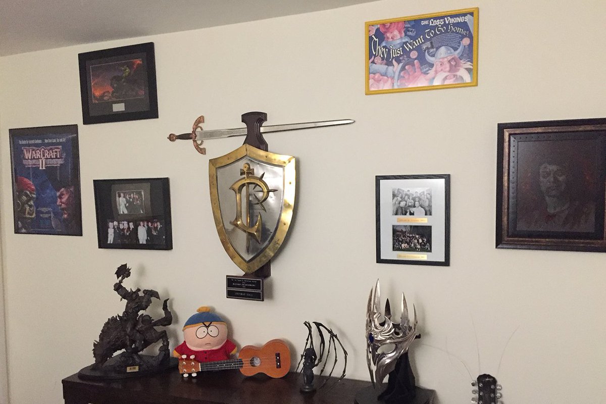 Last one for today... I promise... Office wall... with lots of cool stuff and my Gerald Brom painting of me as a Zombie...