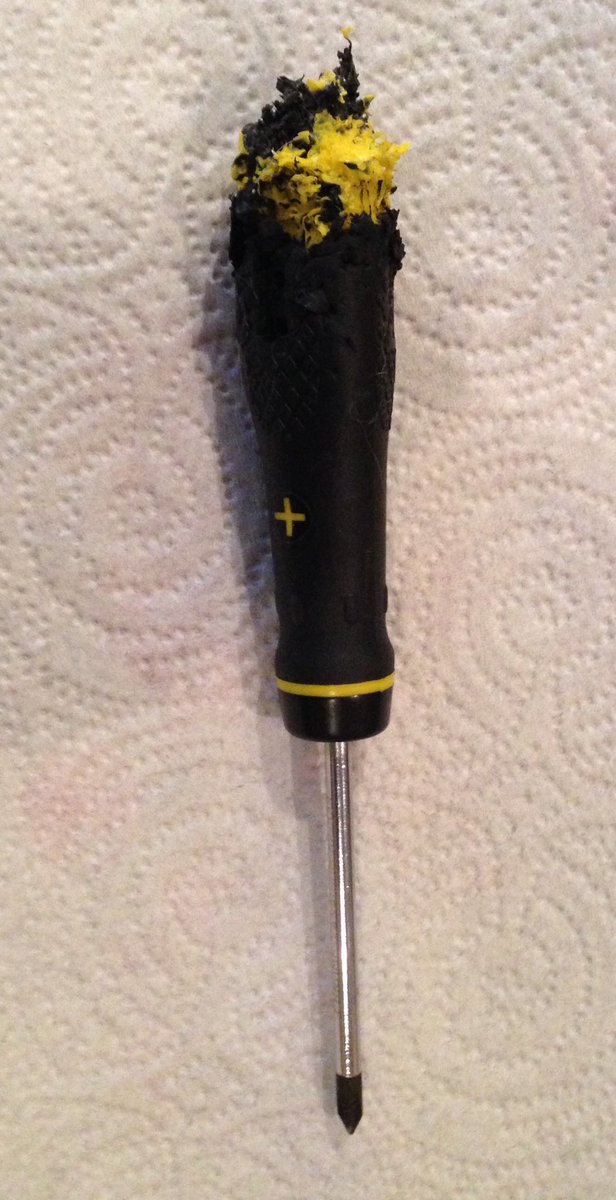 colmcginness's tweet photo. My dog loves the @stanleytools brand of screwdrivers.  This is the 3rd one.  Maybe I'll learn my lesson &amp; keep them out of reach...haha. https://t.co/64Sdvk2Tow