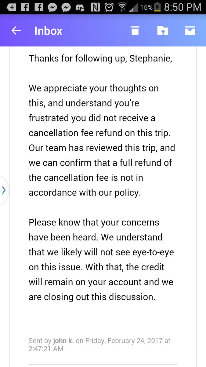 StephStrawGames's tweet photo. Another response from @Uber. Full of lies. I know tons of Uber drivers that can verify this is false. Uber took advantage of me for $14. https://t.co/kgIpmwBmnN