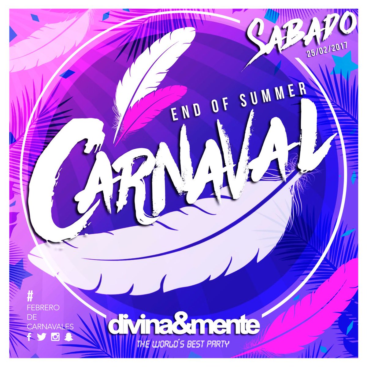 divinamentech's tweet photo. Este SABADO 25 veni a vivir el ÚLTIMO Fin de semana de CARNAVALES 🎭
Como siempre sorpresas y muchos regalos #Caipirinha 🍹#Daikiry 🍸#Tequila https://t.co/nWaDxcBGB7