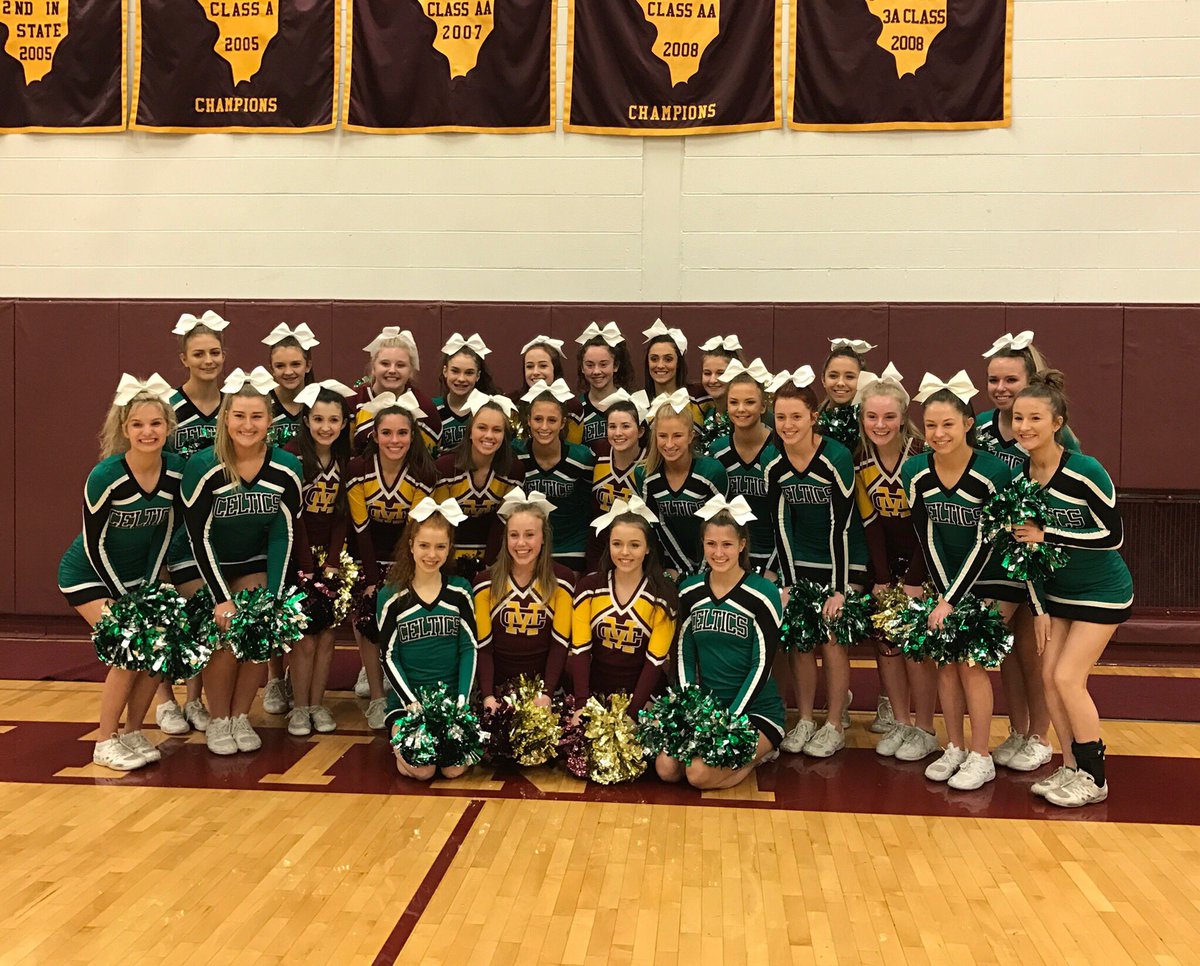PC_Cheerleading's tweet photo. It was great to see @Montini_Cheer at tonight's game! 🏀💚 https://t.co/sB1wnKIWlN