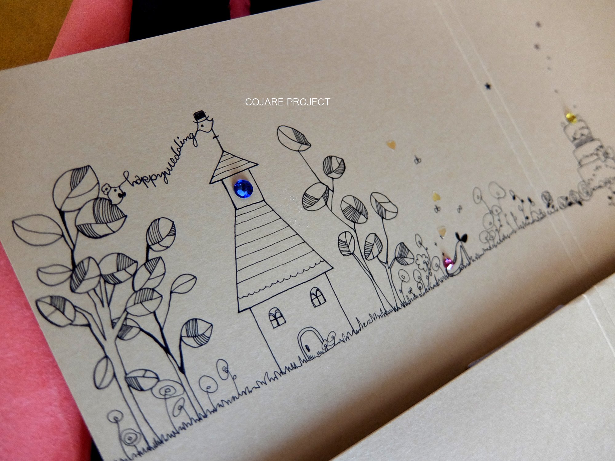 Cojare Project プロフィールdvdを入れる紙ジャケット 毎回楽しく手書きでイラストを入れています 手間はかかるのですが同じイラストは二つとないオリジナルケースです 新郎新婦さまに気に入って頂けると嬉しいです プロフィール Dvd 結婚式