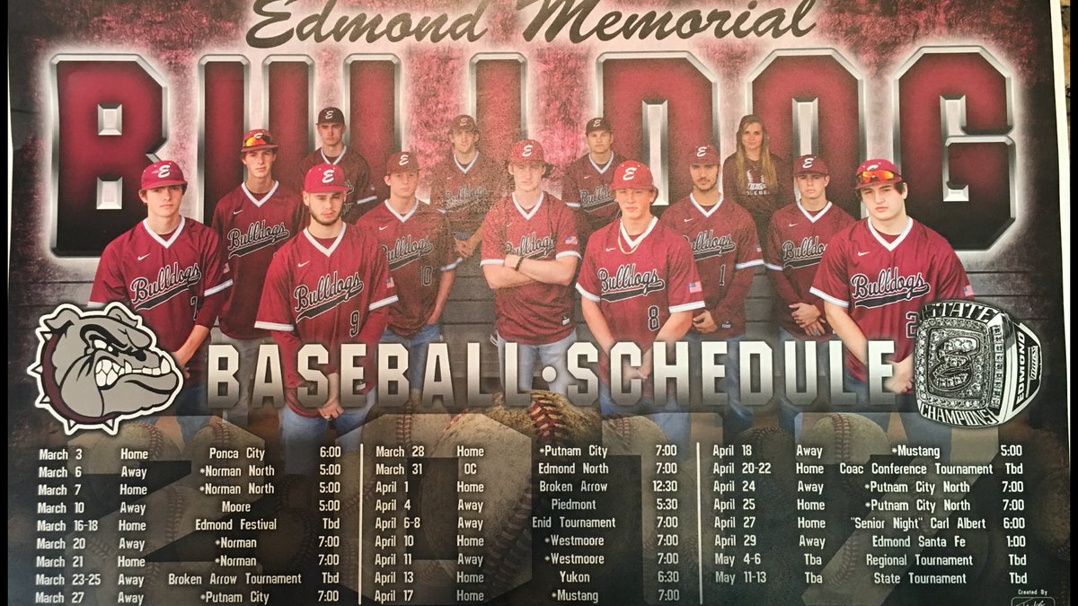 The 2017 Baseball Season starts today @ 6pm vs Ponca City. We will be introducing our 1992 and 1993 State Championship teams. Go Dogs!