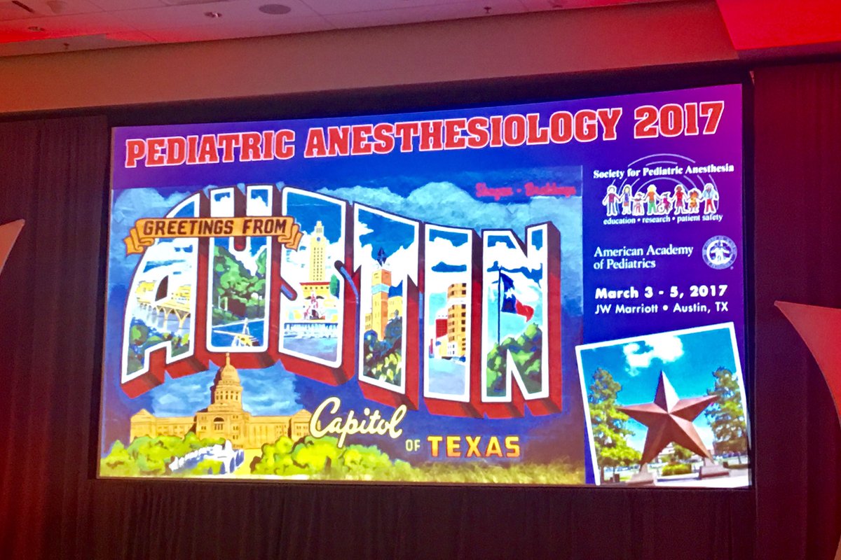 Here we go! #SPAATX2017 #PedsAnes