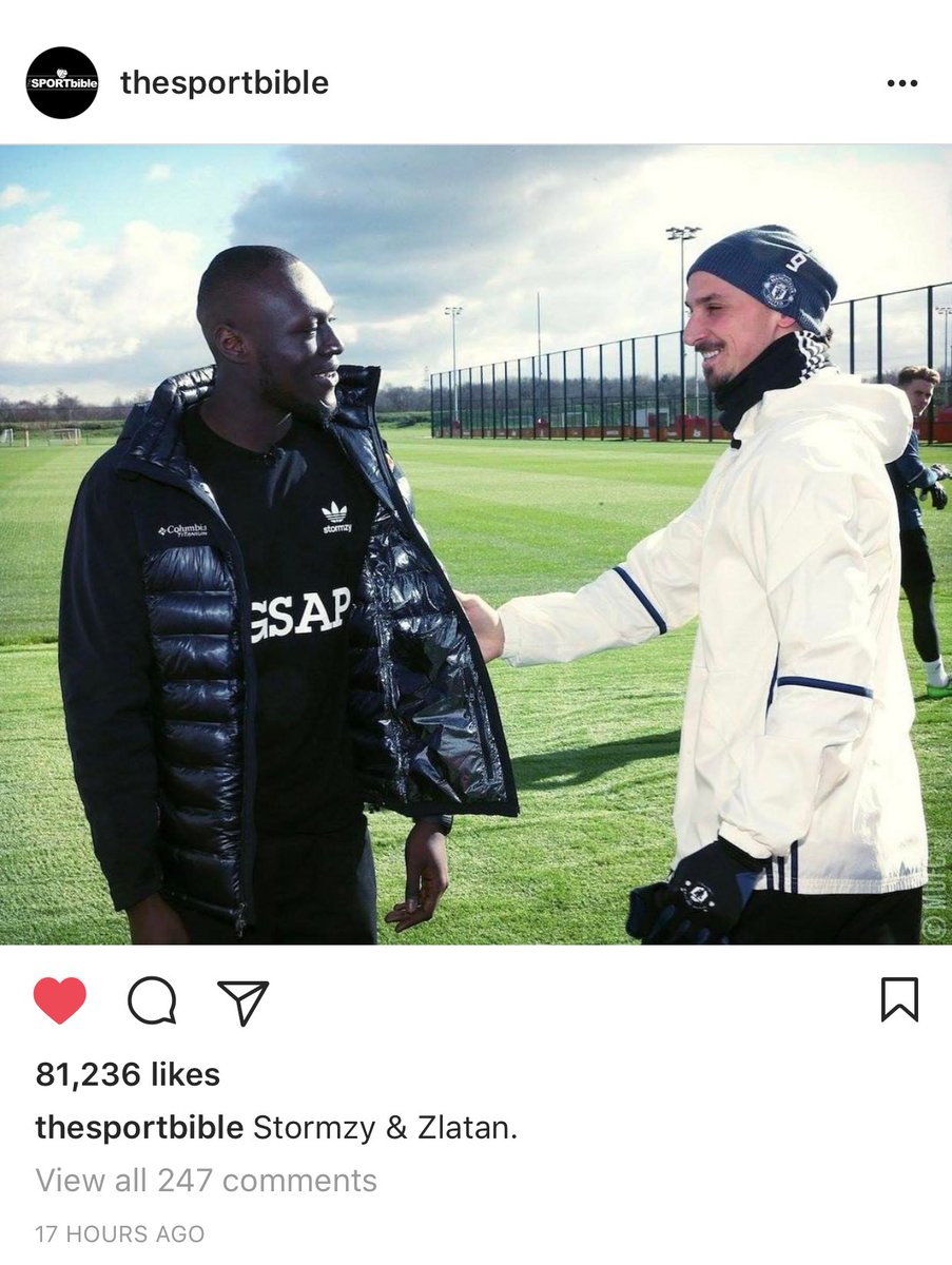 Tobero10's tweet image. It's the way Zlatan got his hat on like a Stoney😂😭 the crud way 😅 #SideOn