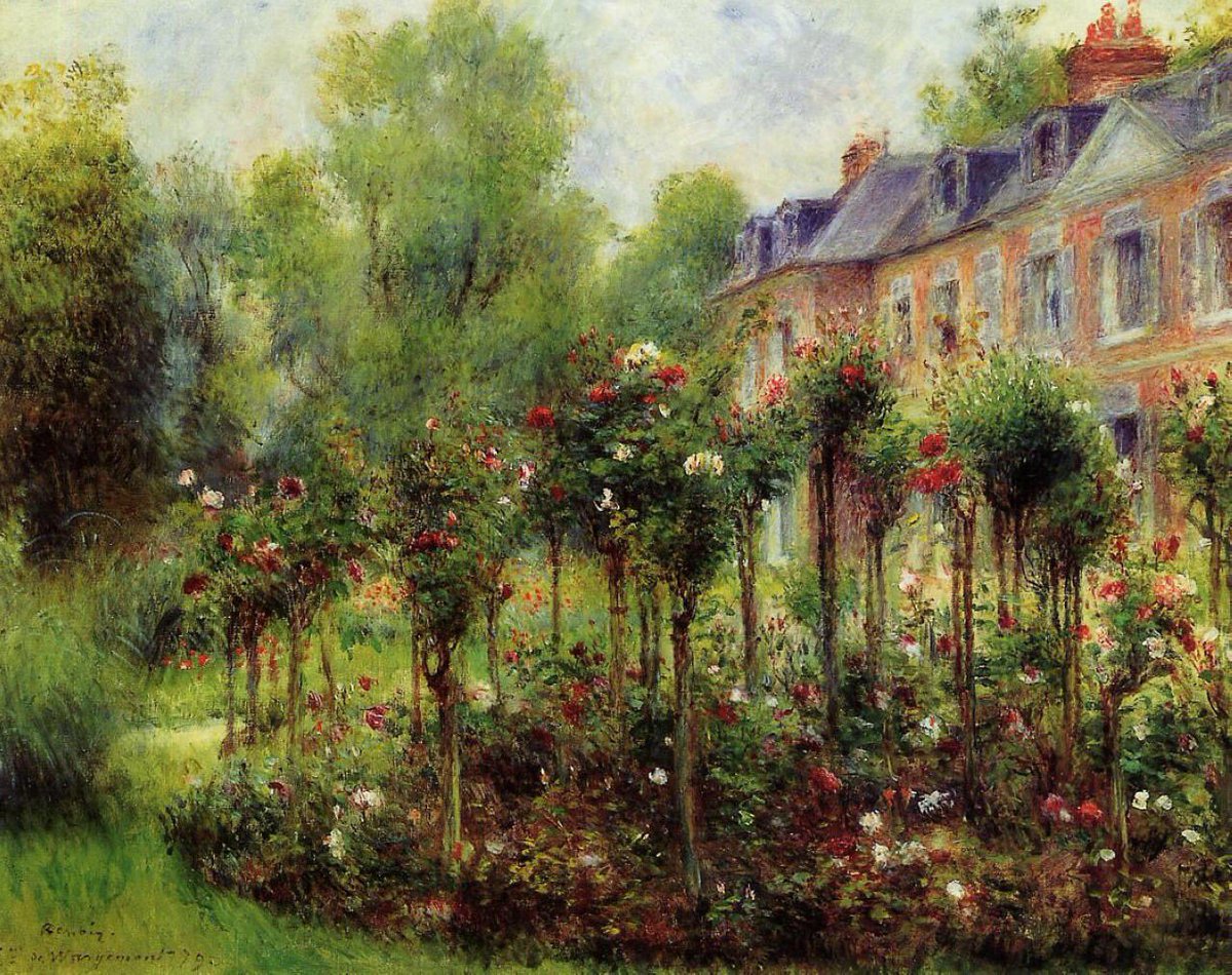 great_artwork's tweet photo. The Rose Garden at Wargemont
Pierre-Auguste Renoir (1879) #dailyart https://t.co/h98wGdVyum