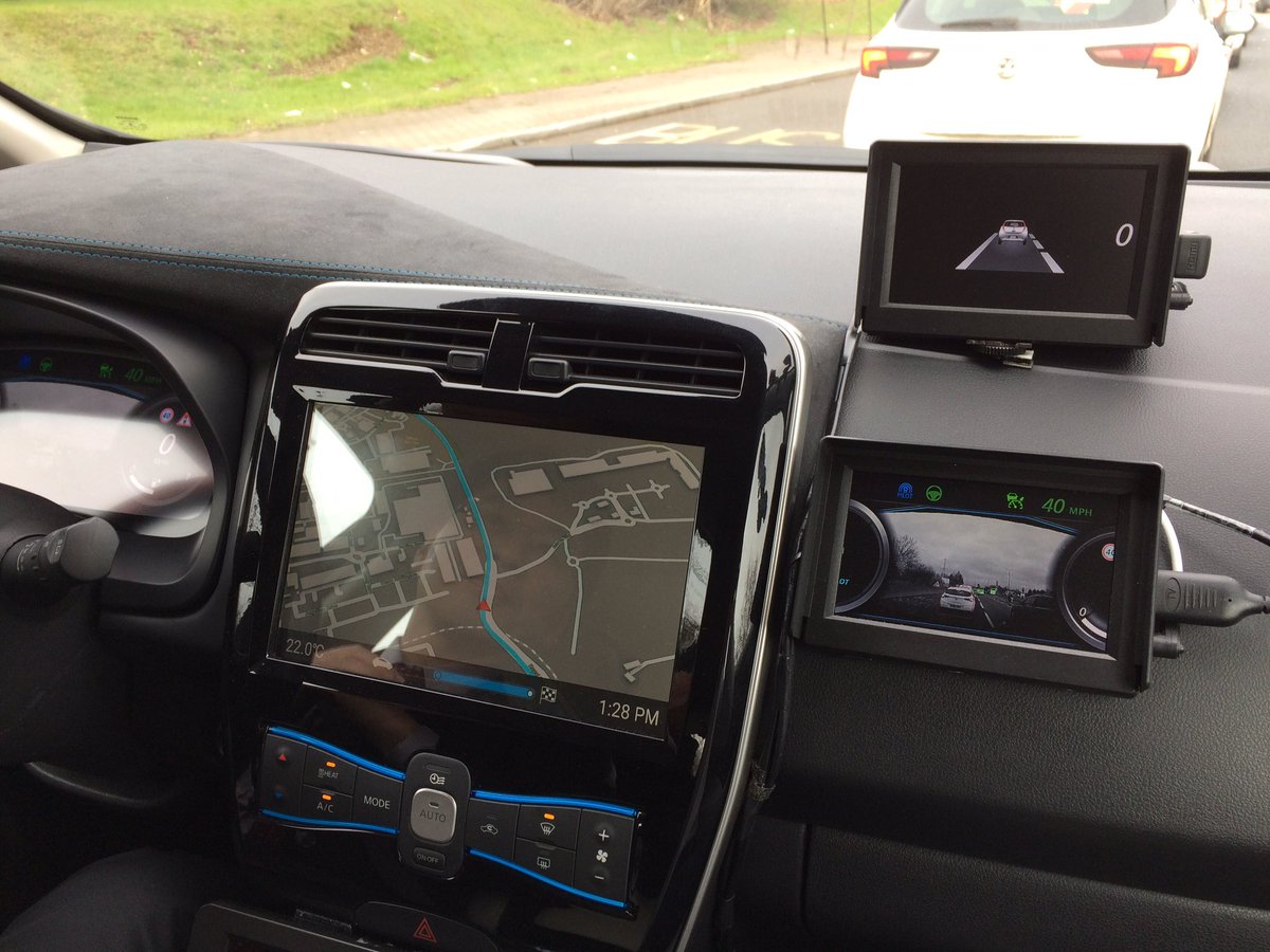 Mind boggling trip in a semi-autonomous car in East London - hilarious reaction from White van man ! More 1830 BBC1