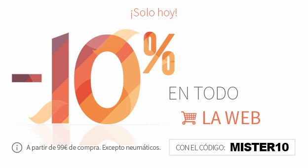 ¡Hasta el domingo te puedes llevar el envío grátis con la compra de discos y pastillas de freno! mister-auto.es