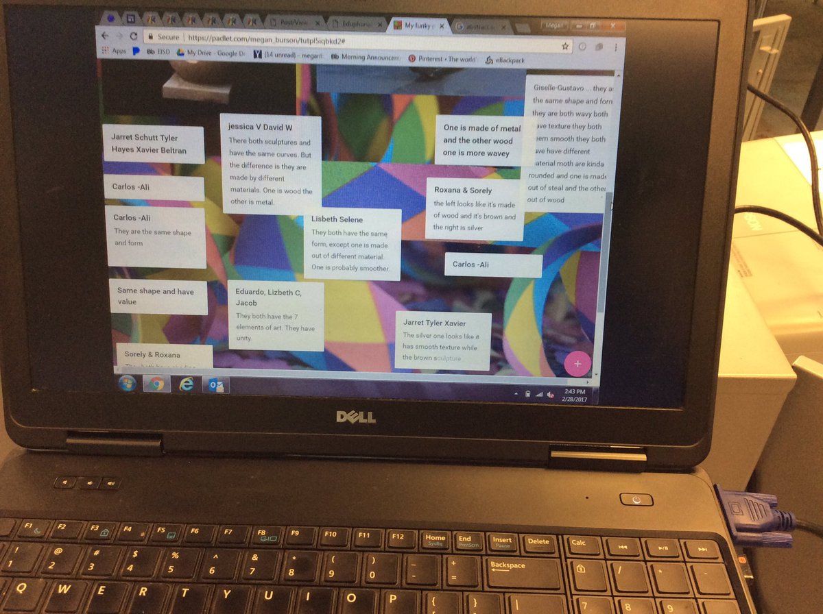 meganburson32's tweet photo. #ElginLevelUp @RizaCooper #ElginLearns using padlet to start student questioning and answers https://t.co/r9EBnFhA6k