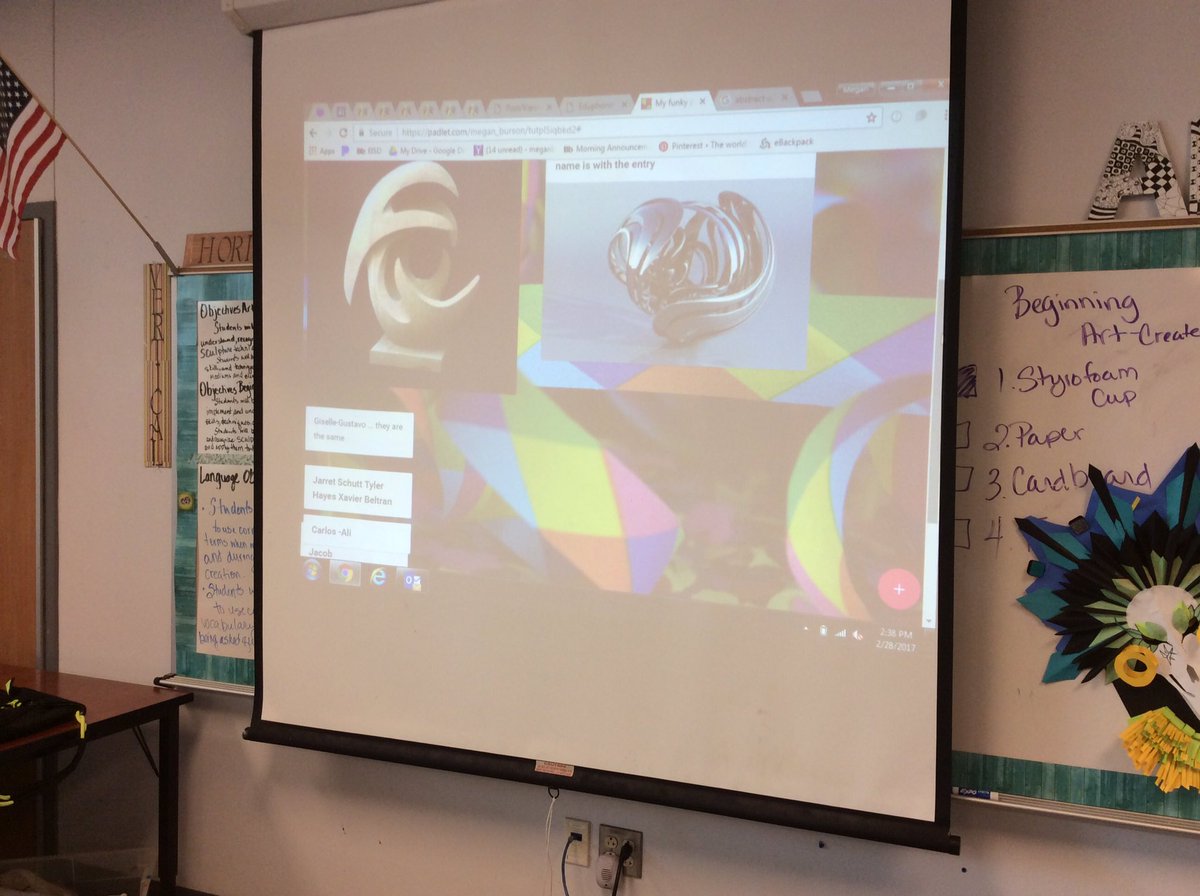 meganburson32's tweet photo. #ElginLevelUp @RizaCooper #ElginLearns using padlet to start student questioning and answers https://t.co/r9EBnFhA6k