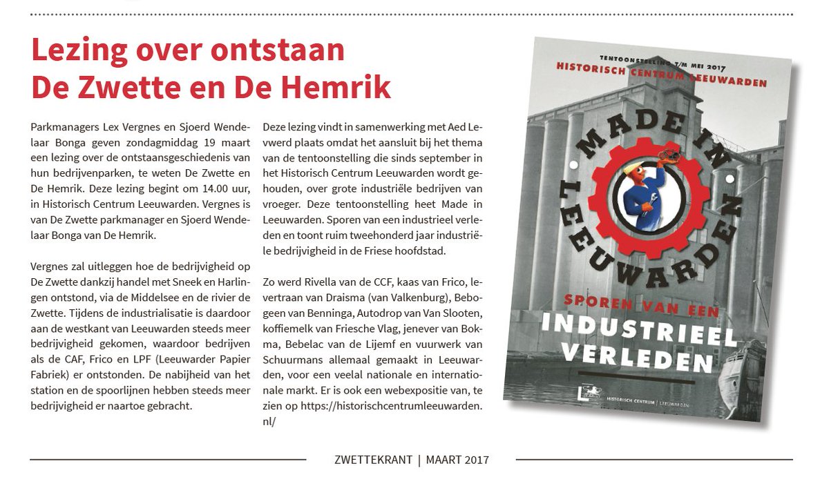 HistorischCLwd's tweet photo. 19/3 Schenkeschans/Zwette en Hemrik. Dubbellezing over de ontwikkeling van industrieterreinen door L.Vergnes &amp; S.Wendelaar Bonga 14:00 HCL. https://t.co/KlDiQmYA7X