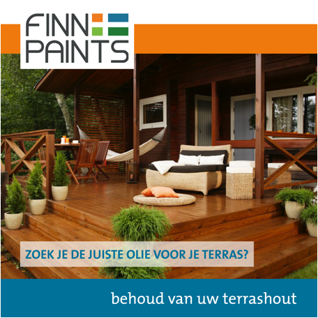 Finnpaints's tweet photo. Op zoek naar dé perfecte olie voor je terras? Kijk dan naar de Valtti Wood Oil​, deze is te vinden in onze webshop: https://t.co/liJ1FSE2hZ. https://t.co/tc9hhmXEbn