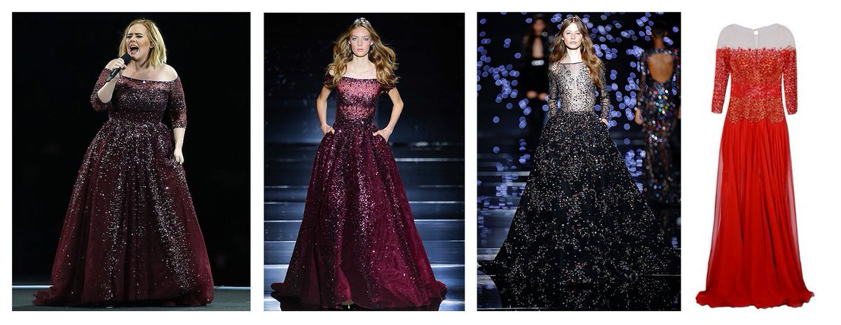 PerthsFashion's tweet photo. At her #Perth Concert earlier this week #Adele wore custom #ZuhairMurad from Fall Winter 2015/16 #Adeleperth https://t.co/en7DmXVQF2