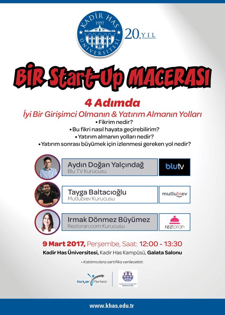 BİR START- UP MACERASI
4 Adımda İyi Bir Girişimci Olmanın &amp; Yatırım Almanın Yolları