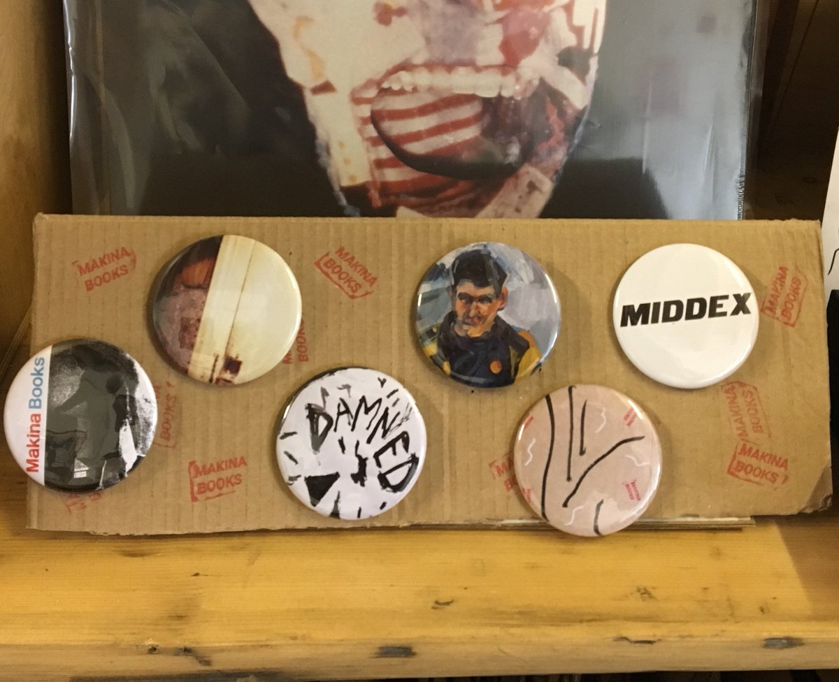 tomerecords's tweet photo. Always proud to stock @makinabooks and now we have the giant badges #TheDamned @richardjphoenix #marthaorchard #middex https://t.co/158pSUADTV
