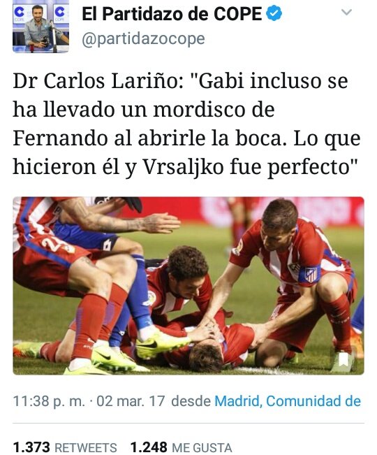ProfetaCholista's tweet photo. Como futbolista, como atlético y como ser humano. Don Gabriel Fernández Arenas es el mejor CAPITÁN de nuestra Historia
Agradecimiento eterno https://t.co/T0lKz9n2Zt