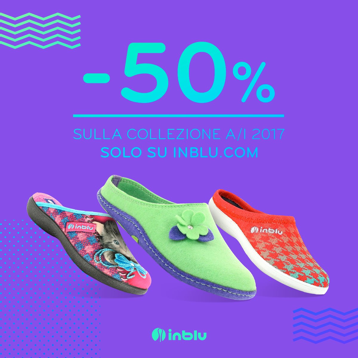 inblu Ciabatte da casa a Strappo e Dettaglio Floreale, Pantofole Donna, Blu  | ValBen Shop