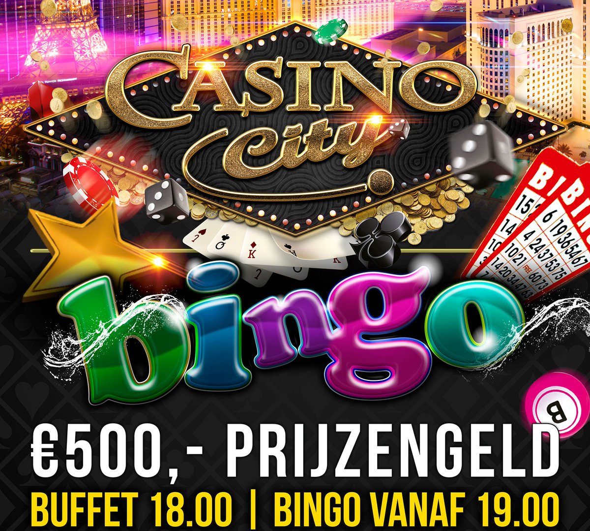 BINGO in onze vestigingen aan de Ceintuurbaan, Oudezijds Achterburgwal en de Jan Evertsenstraat organiseren we op zondag 5 maart 2017!